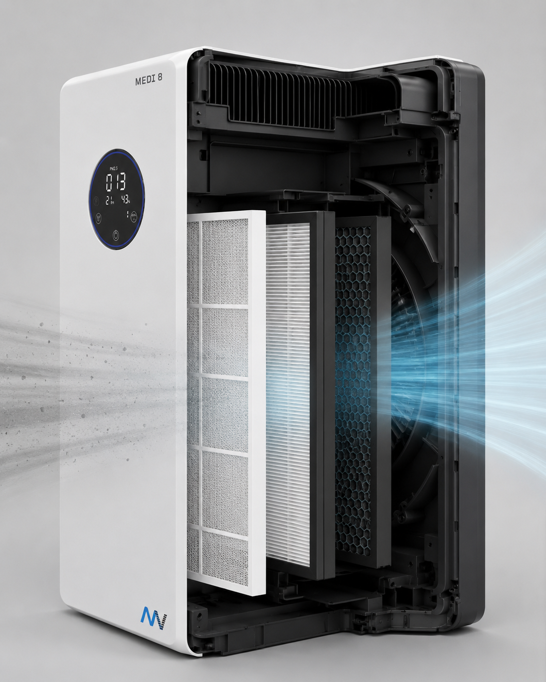 MEDI 8 - Air Purifier with Variable Air-flow (Max Air Flow 800m3/h)