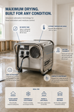 ECOR DRY DH2500 INOX - DryFan 35L Stainless Steel Desiccant Dehumidifier