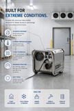 ECOR DRY DH3500 INOX - DryFan 45L Stainless Steel Desiccant Dehumidifier