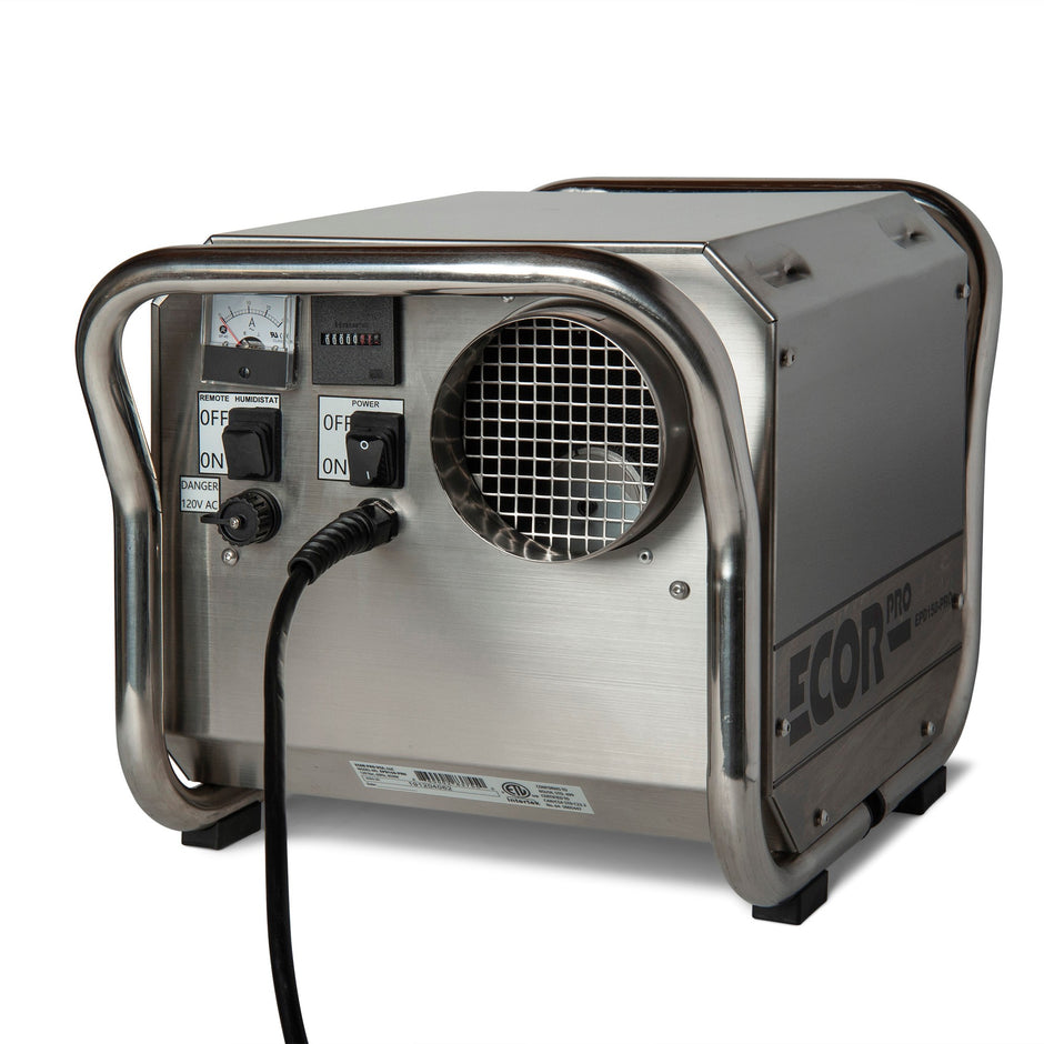 ECOR DRY DH2500 INOX - DryFan 35L Stainless Steel Desiccant Dehumidifier