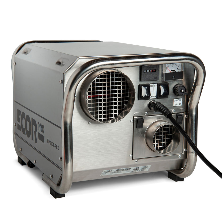 ECOR DRY DH3500 INOX - DryFan 45L Stainless Steel Desiccant Dehumidifier